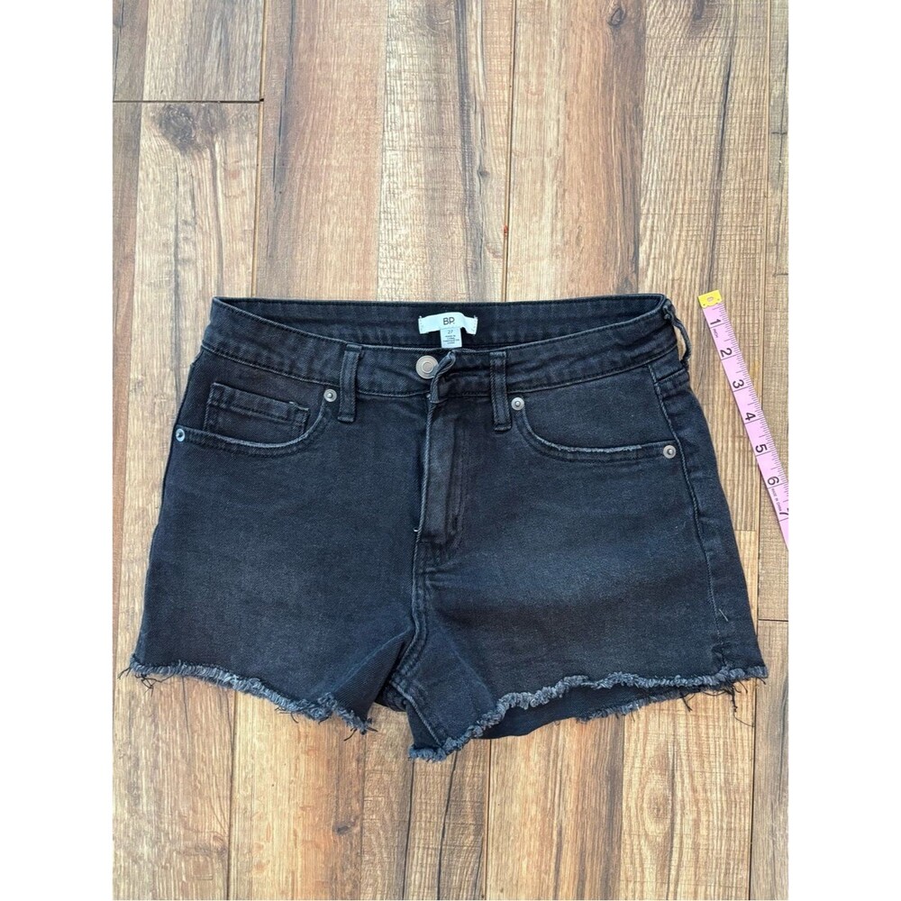 bp Black Frayed Hem Denim Shorts - Women's - Picture 3 of 5
